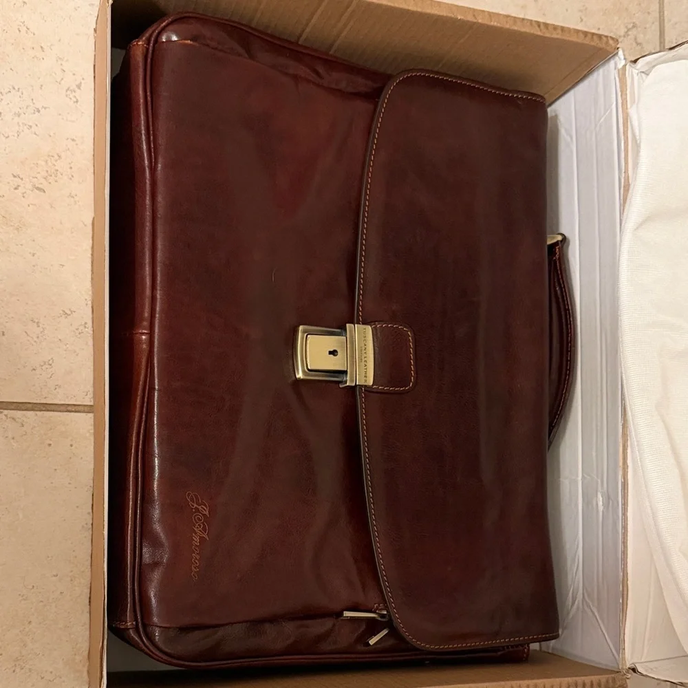 Tuscany Leather Deep Brown Briefcase